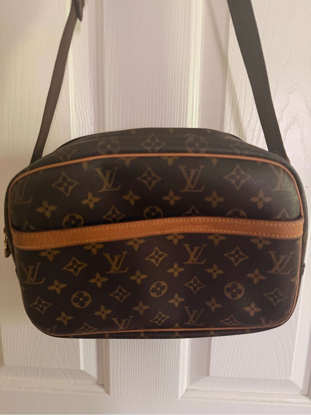 Louis Vuitton Monogram Canvas Messenger Bag in Brown and Tan